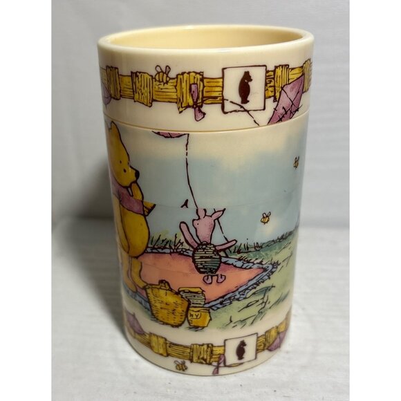 Winnie the Pooh Plush & Mug Set Walt Disney, Elandia Swivel Puzzle Cup 1960's - Picture 10 of 16